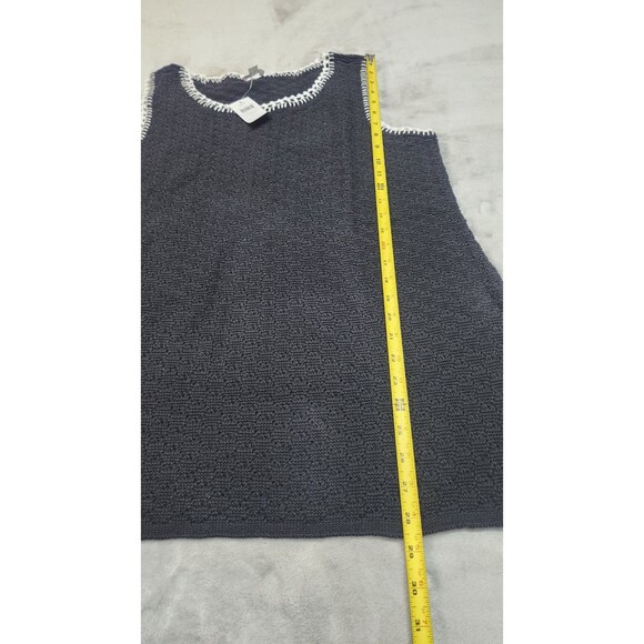 J.Jill Women's Size Large Black White Hand Embroidered Trim Sweater Tunic NWT - Picture 8 of 9